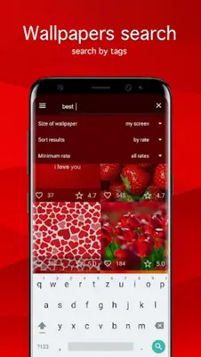 Red Wallpapers 4K android App screenshot 3